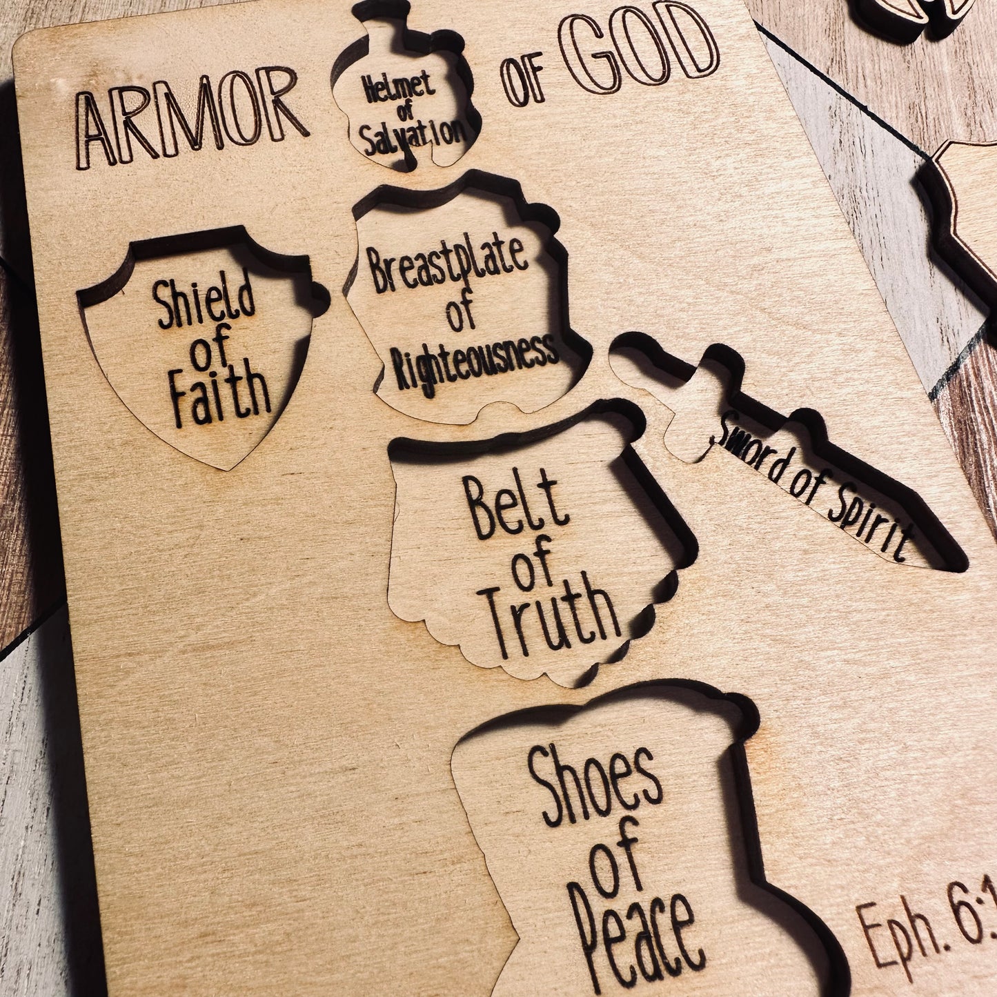 Armor of God - Ephesians 6:10-18 - Wood Puzzle