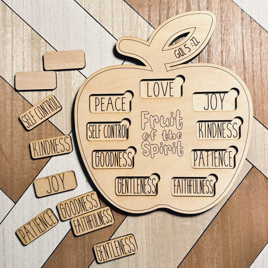 Fruit of the Spirit - Galatians 5:22 - Wood Puzzle