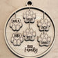 Our Family with Pet Paws - Personalized Wood Engraved Ornament