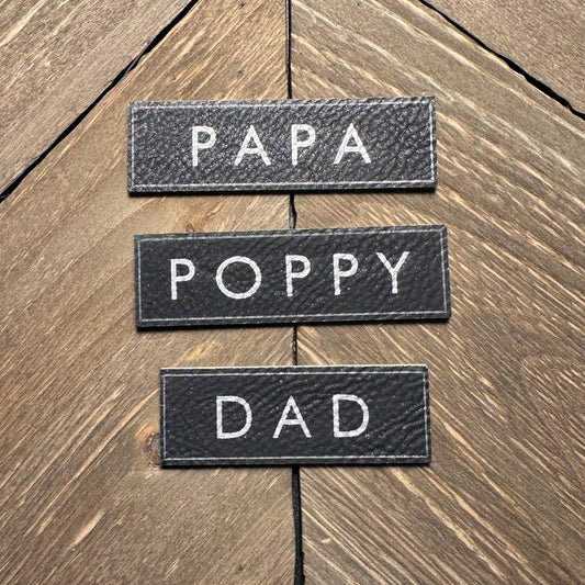 Your Special Name Leatherette Patch - with option to add Yupoong Hat