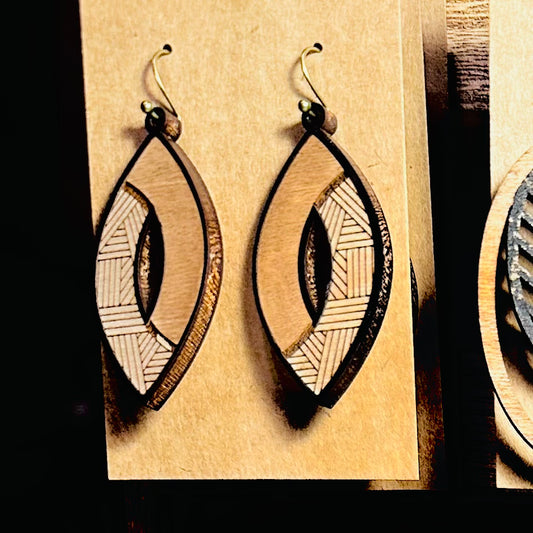 Geometric Boho Oval Earrings