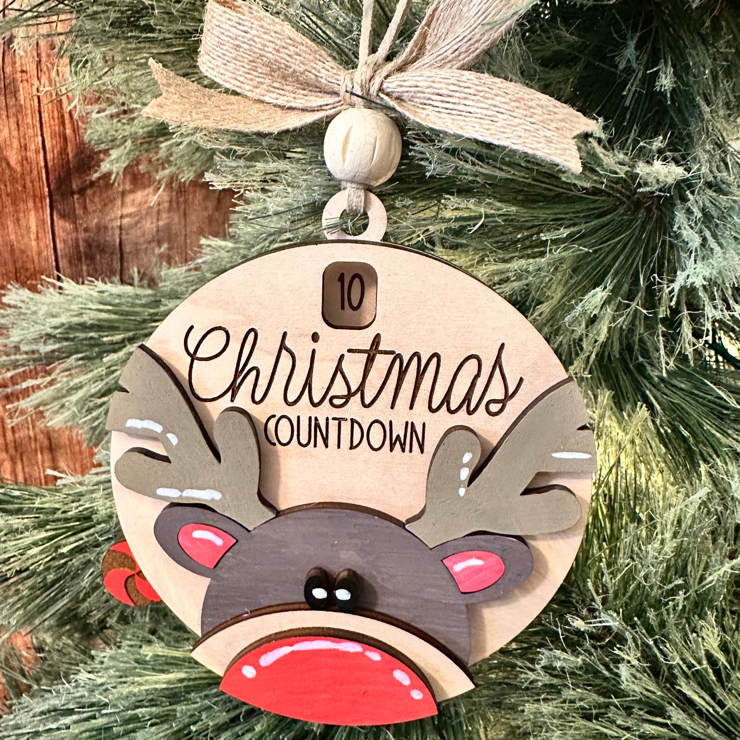 Reindeer Christmas Countdown Ornament