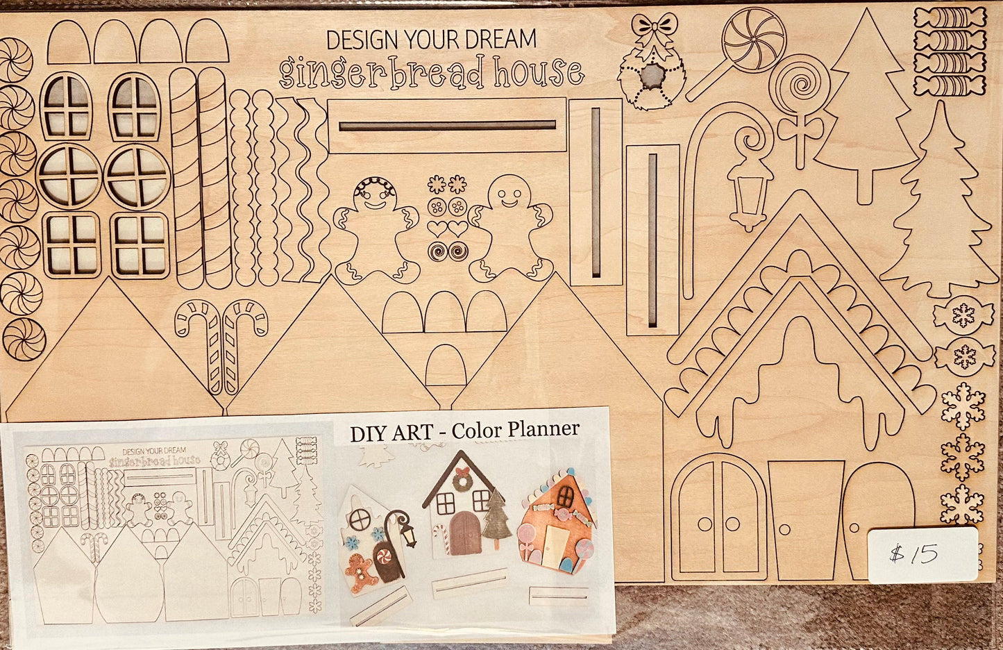 DIY Art - Wood Gingerbread House