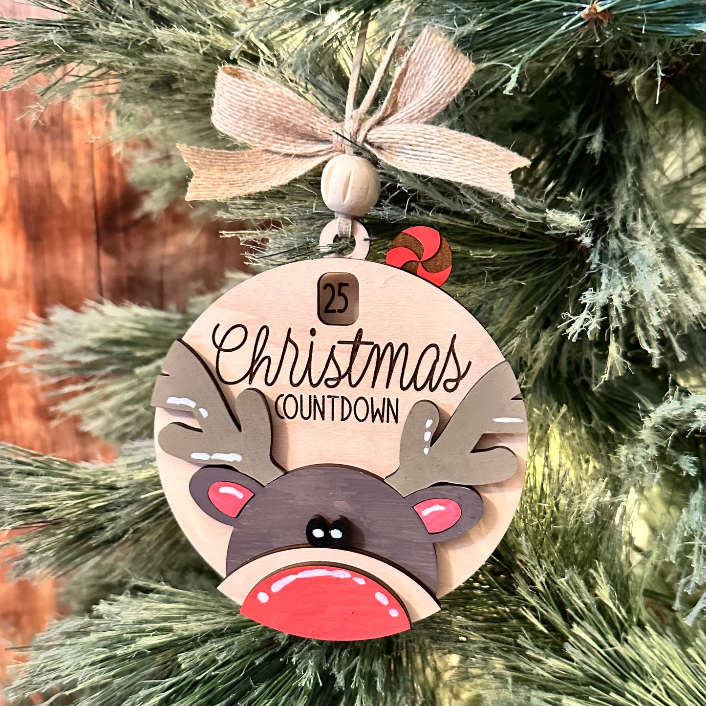 Reindeer Christmas Countdown Ornament