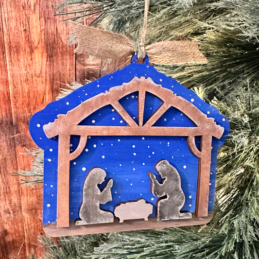 DIY Art - Nativity Wood Christmas Ornament kit