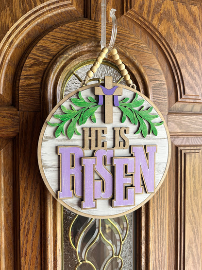 Easter He Is Risen - 10.5” Sign