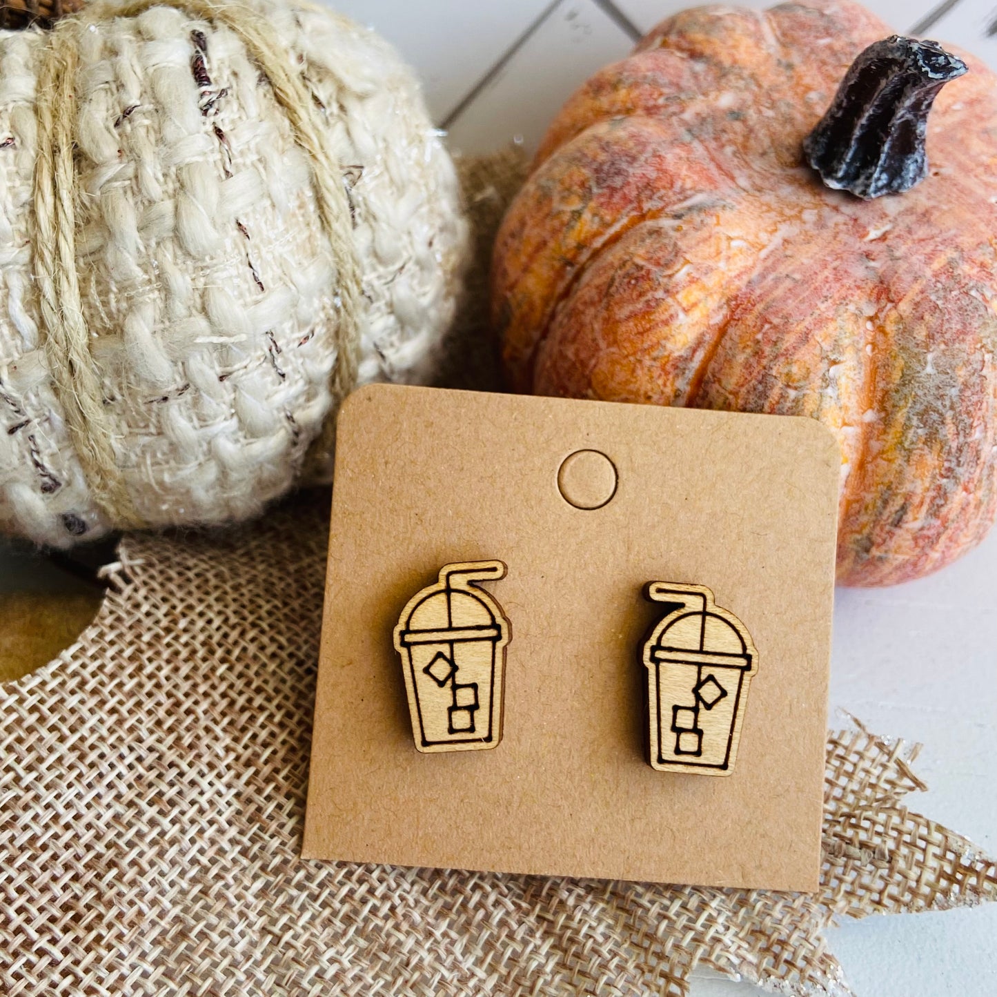 Coffee Earrings - Iced, Pumpkin Spice, Latte