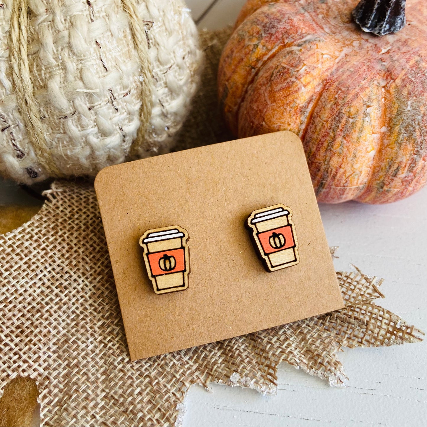 Coffee Earrings - Iced, Pumpkin Spice, Latte