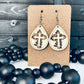 Floral Cross Dangle Earrings