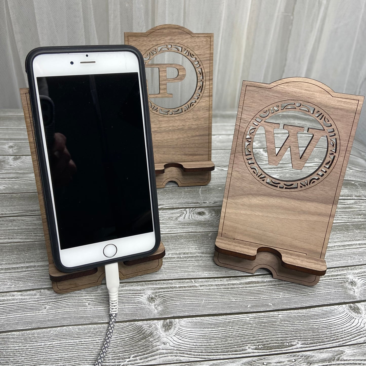 Cell Phone Stand with Initial